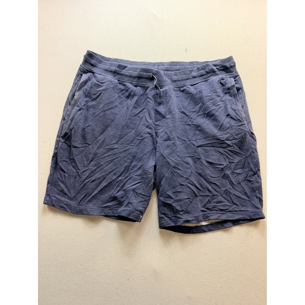 32 Degrees Cool Athletic Shorts Mens XXL Navy Good Textured Zip Pocket